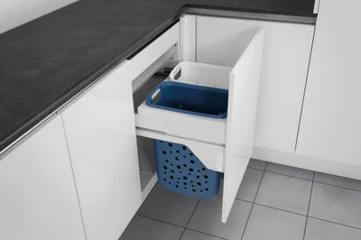 Produktbild von TIDY 2-fach Wäschebehälterauszug S 600 mit Vollauszug und Dämpfung / HAILO 3270-69 / Schrankausstattung / Wäschebox / Wäschekorb