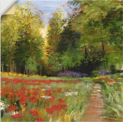 Produktbild von ARTland Wandbild, selbstklebend Blumenfeld Größe: 70x70 cm