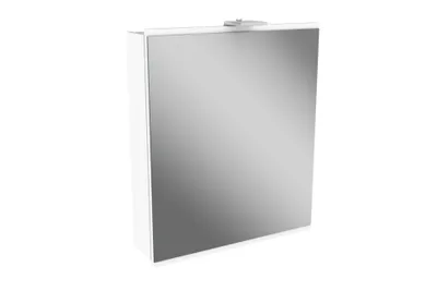 Produktbild von FACKELMANN LED Spiegelschrank LIMA / Badschrank mit Soft-Close-System / Maße (B x H x T): ca. 60 x 73 x 15,5 cm / Möbel fürs WC oder Badezimmer / Korpus: Weiß / Front: Weiß/Spiegel