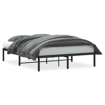 Zdjęcie produktu dla Metalowa rama łóżka, czarna, 135x190 cm