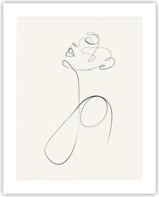 Produktbild von Poster - Poster ohne Rahmen - Linie Linie Frau - 40x50 cm - Wand Bild - Wanddeko - Wandbilder - Kunstposter - Wandposter - Bilder - Kunstdruck - Wanddekoration - Wandbild - P2XPA40x50-5112