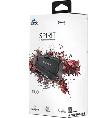 Obrázek produktu pro Cardo motocyklová interkomová souprava Bluetooth Spirit Duo černá, balení po dvou kusech