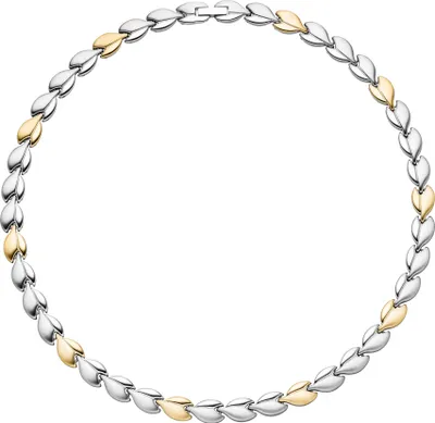 Produktbild von JOBO Collier / Halskette aus Edelstahl gold farben beschichtet bicolor 45 cm Kette