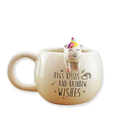 Obrázek produktu pro Winkee - Pet Friends Coffee Mug Unicorn I Roztomilý hrnek na kávu a čaj ve velkém provedení I Roztomilý hrnek na kávu I Velký hrnek cca 350 ml