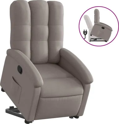 Produktbild von vidaXL Relaxsessel mit Aufstehhilfe Taupe Stoff