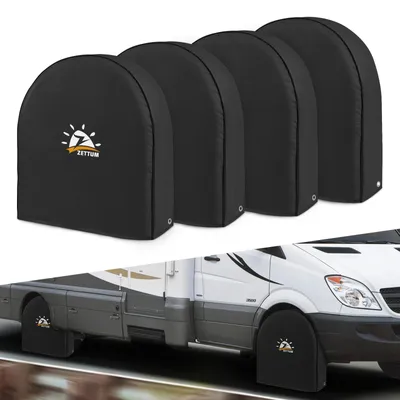 Productafbeelding van 4 Stuks bandenhoes voor totale wieldiameter 30-32 inch, robuuste en waterdichte reservewielhoezen