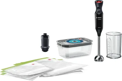 Image de Mixeur Plongeant BOSCH ErgoMixx MS6CB61V1, 1000 W, 12 Vitesses + Turbo, Système Mise Sous Vide, Noir