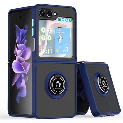Obrázek produktu pro Ochranné pouzdro pro Samsung Galaxy Z Flip7 FE / Flip6 5G v designu Shadow z materiálu TPU + PC, tmavě modré
