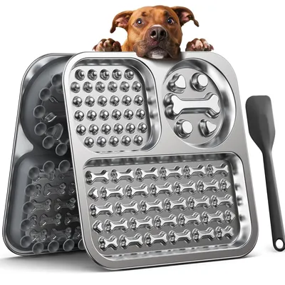 Immagine prodotto di Tappetino leccante in silicone per cani e gatti, con ventose