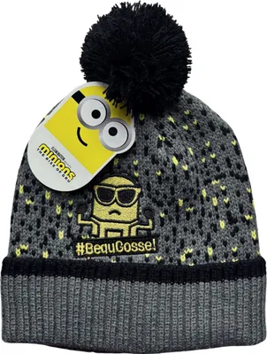 Produktbild von Minions Kinder Wintermütze für Jungen mit Pompon