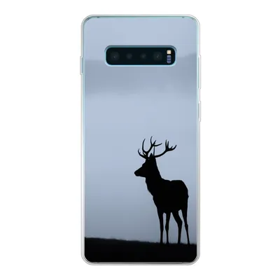 Produktbild von MuchoWow® Handyhülle Schutzhülle Hülle für Samsung Galaxy S10 Lite Hirsch - Nebel - Silhouette Silikon Softcase Handy Hülle - Schutz