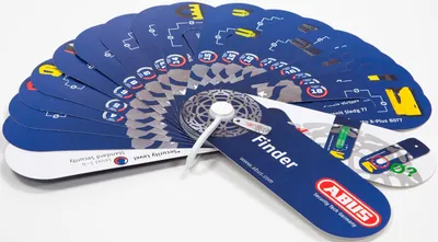 Produktbild von Abus Schablonen-Schlossfinder-Kartonkarten 20 Stück
