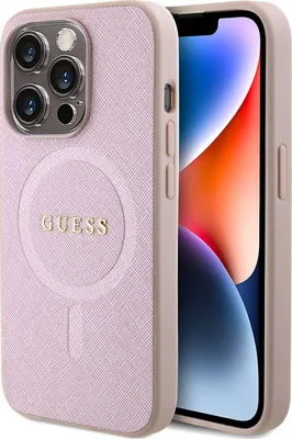 Immagine prodotto di Guess Guhmp15Lpsahmcp Custodia rigida per Iphone 15 Pro 6.1 Różowy/Pink Saffiano Magsafe
