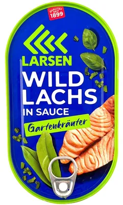 Produktbild von Larsen Wild Lachs in Gartenkräuter-Sauce 200g