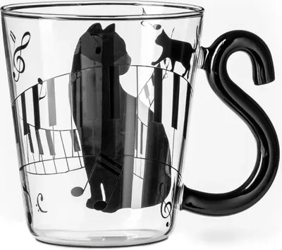 Produktbild von Katzenbecher mit schwanzförmigen Ohren 300 ml