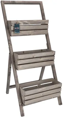 Imagen del producto de KOTARBAU® Estantería para plantas en forma de escalera, con 3 niveles, para plantas, de 46x58x105 cm, color gris