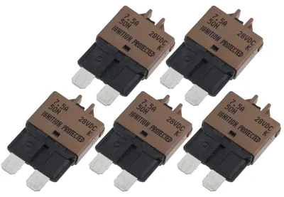 Platte Zekering 7,5 A 28 V für Auto braun 5 Stück