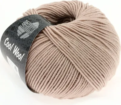 Produktbild von Lana Grossa COOL WOOL 50 g pflegeleichtes Strickgarn aus extrafeiner Wolle 95 Farben Farbe 2010 - Helles Rosenholz