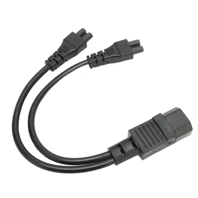 Image de Cordon d'alimentation diviseur, cordons d'alimentation IEC320, cordons d'alimentation IEC320 C14 à double C5, câble d'alimentation 10A, cordon d'alimentation pour ordinateur, cordon d'alimentation électrique