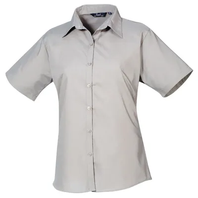 Image de Premier - Chemisier pour femme, popeline, manches courtes LT5109 (5XL) (bleu roi)