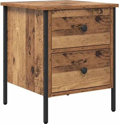 Obrázok produktu pre Nočný stolík so zásuvkou Staré drevo 40 x 42 x 50 cm