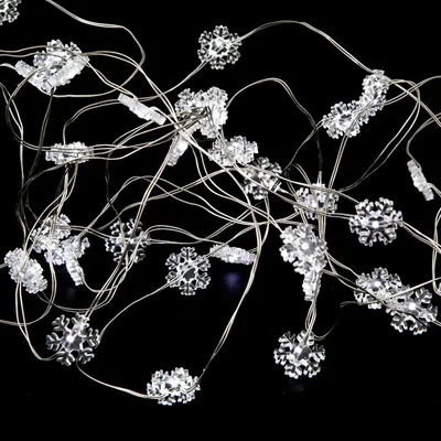 Zdjęcie produktu dla Girlanda świetlna śnieżynki, 20 LED