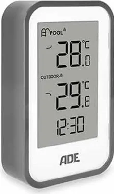 Produktbild von ADE digitales Poolthermometer mit Außensensor grau WS2331