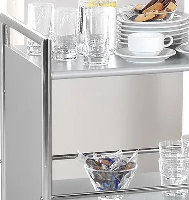 Produktbild von 1x Servierwagen "Chicago", Farbe: silber/chrom Servier -, Abräumwagen