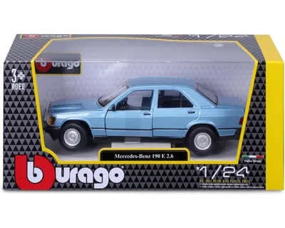 Produktbild von Klassiker im Mini-Format: 1987 Mercedes-Benz 190E von Bburago, Blau