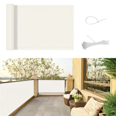 Productafbeelding van Balkonscherm Waterdicht 100x1000cm - UV-Bescherming 95% - Ondoorzichtig - Balkonbedekking - Windbescherming - Polyester 170 g/m² - Balkonafscheiding