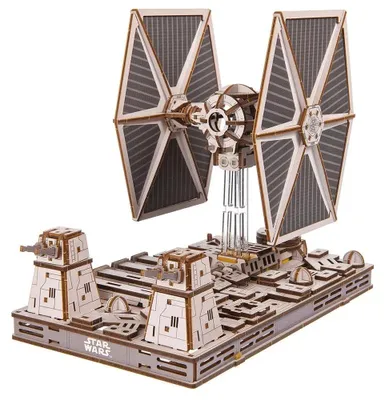 Image de Puzzle 3D, TIE Fighter, Ugears, bois, 400 pièces