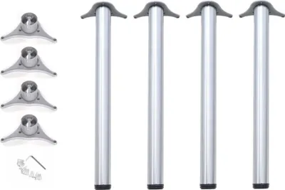Produktbild von Tischbeine Edelstahl V2A 4er Set Höhe 710 mm TFD23 höhenverstellbar Möbelfüße Tischfüße für In- und Outdoor