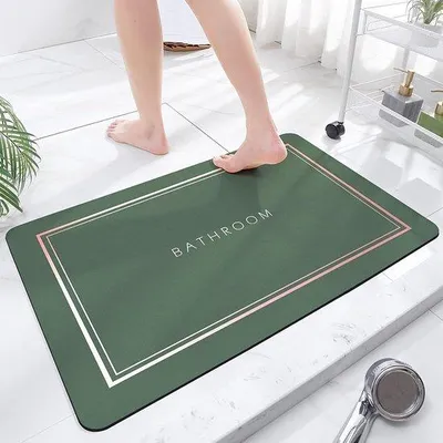 Produktbild von Famanu Badmatte schnell trocknend - grün, 40 x 60 cm