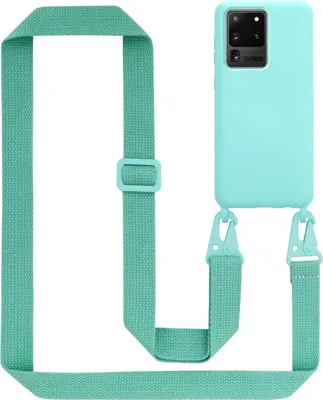 Obrázek produktu pro Cadorabo Ochranné pouzdro pro Samsung Galaxy S20 ULTRA Case v tyrkysové barvě Řetězové pouzdro na mobilní telefon s nastavitelnou délkou kabelu