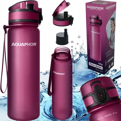 Produktbild von Aquaphor City Trinkflasche Filter 0,5 L mit Filter im Set 6A7V-LIFW2 0,5l