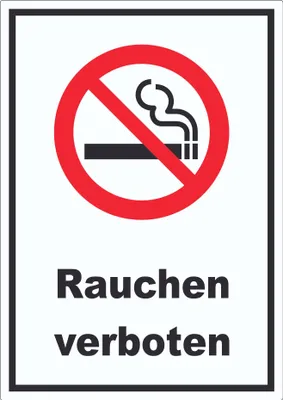 Produktbild von Rauchen verboten Aufkleber A9 (37x52mm)