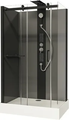 Produktbild von Komplettdusche SCHULTE Korsika Express Plus 80 x 120 x 220 cm schwarz