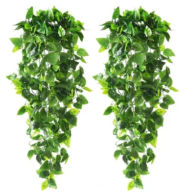 Künstliche Hängepflanze, Efeu, 107 cm, für Wand und Innenbereich