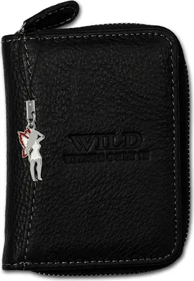 Produktbild von Minibörse Portemonnaie schwarz Wild Things Only Leder D2OPJ111S