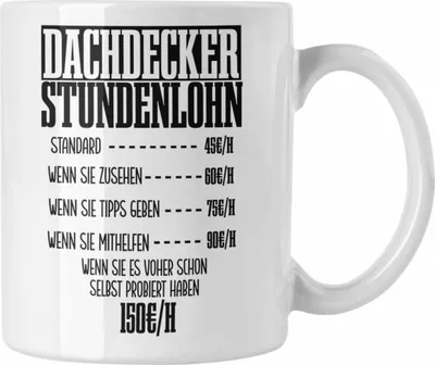 Produktbild von Trendation - Tasse Geschenk für Dachdecker Lustiger Spruch Geschenkidee Männer Dachdecker (Weiß)