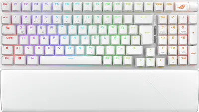 Produktbild von ASUS ROG Strix Scope II 96 Wireless Tastatur Gaming USB + RF Wireless + Bluetooth QWERTZ Deutsch Weiß