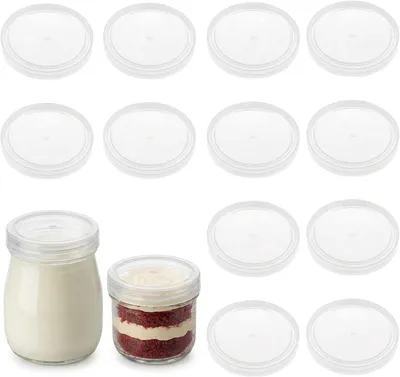 Produktbild von Yoghurtdeckel 75 mm, 12 Stück, Polyethylen, transparent, für Küche