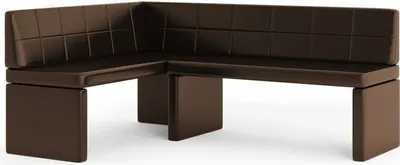 Obrázek produktu pro Grekpol rohová lavice Marta - kuchyňská lavice rohová sedačka rohová sedačka Imitace kůže snadná údržba, 128x168cm  hnědá levá