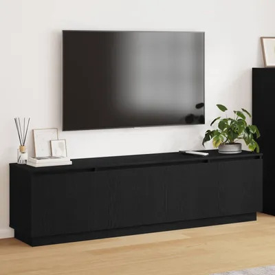 Obrázok produktu pre Maison Exclusive – TV skrinka, 180 x 38 x 49 cm, čierna, vzhľad dubového dreva, drevotrieska