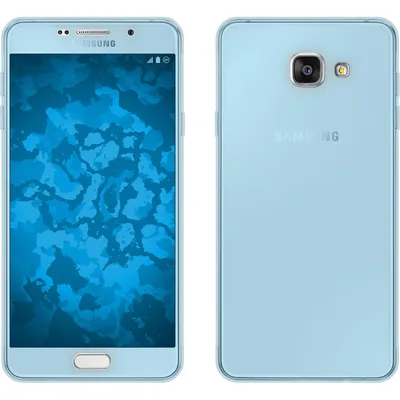 Produktbild von PhoneNatic Case kompatibel mit Samsung Galaxy A7 (2016) A710 - hellblau Silikon Hülle 360° Fullbody Cover