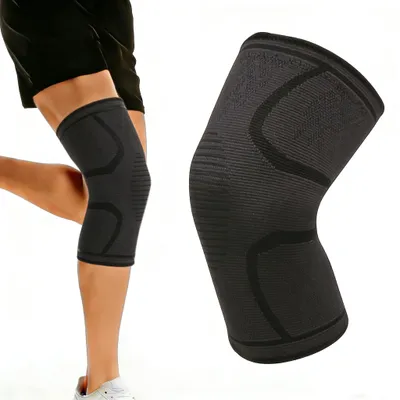 Produktbild von Kniebandage für Damen und Herren, Kompressions-Kniebandage, schwarz, Größe XL