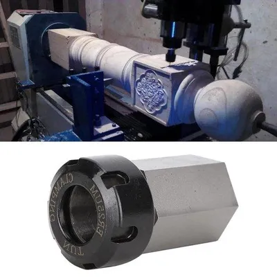 Produktbild von Kunststofftangblok achtseitig ER25 42 mm Außen Durchmesser 21 mm Innendurchmesser kohlenstoffhärtertes Stahl - Werkzeug für CNC-Drehmaschine.