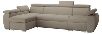 Produktbild von MIRJAN24 Ecksofa Boston LCP, Stilvoll Eckcouch mit zwei Bettkästen und Schlaffunktion, Verchromte Metallfüße, Holzkonstruktion (Farbe: Aragon 20, Seite: Links LCP+2R+1P(65))