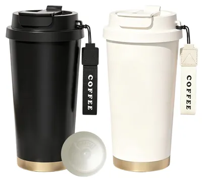 2er-Set Thermo-Kaffeebecher 530 ml SUS316 Edelstahl To-Go