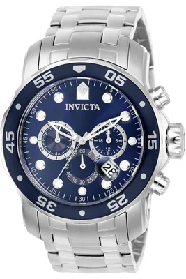 Obrázek produktu pro Invicta Pro Diver - SCUBA 0070 Pánské Hodinky - Quartz Hnutí - Nerezová Ocel s Modrým Ciferníkem - 48 mm
